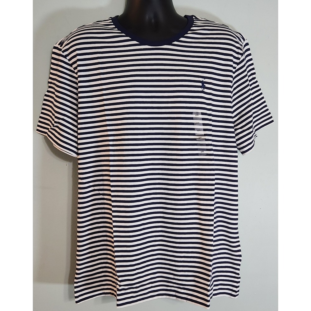 Polo by Ralph Lauren Navy and White Striped Tee
